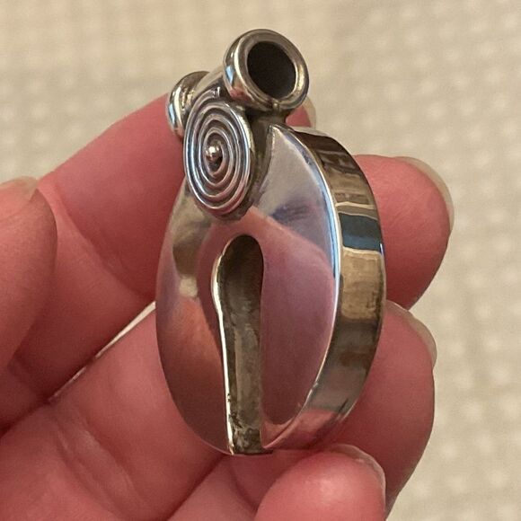 STERLING SILVER 925 ANCIENT GREEK DESIGN SOLID PENDANT - Picture 8 of 11